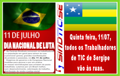 11 DE JULHO - DIA NACIONAL DE LUTA - 2013